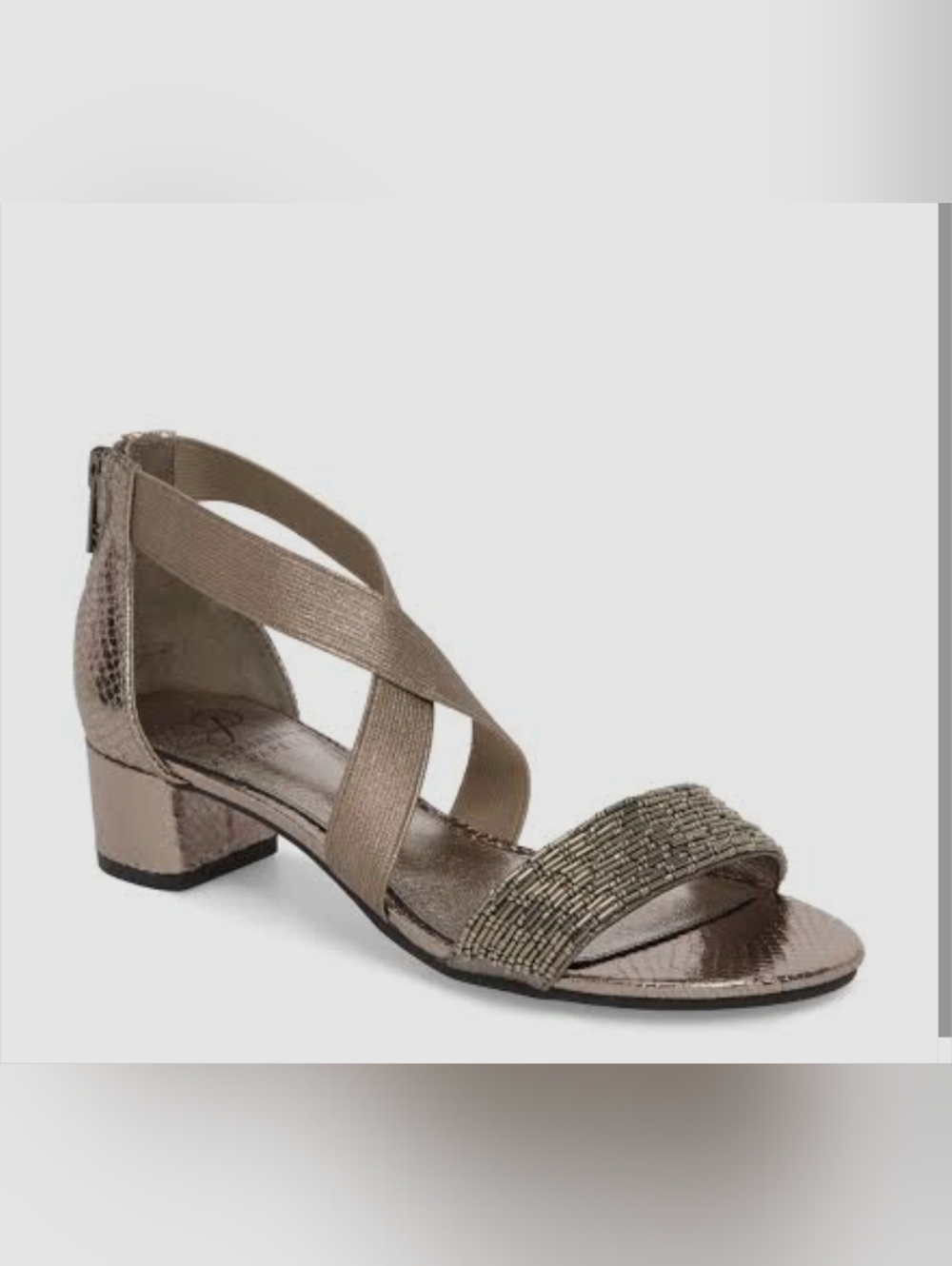 Adrianna Papell Teagan Beaded Evening Sandals In Gold Size 8